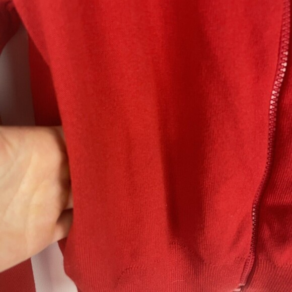 Urban Outfitters Small Red Varsity Knit Full-zip Jacket Mockneck Pockets - Picture 5 of 5